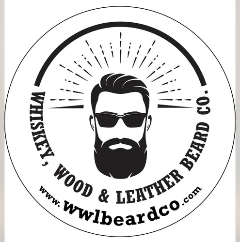 WW&L Beard Co Sticker - Whiskey, Wood & Leather Beard Company