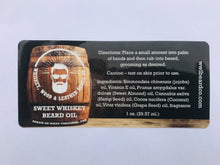 Load image into Gallery viewer, Sweet Whiskey Beard Oil